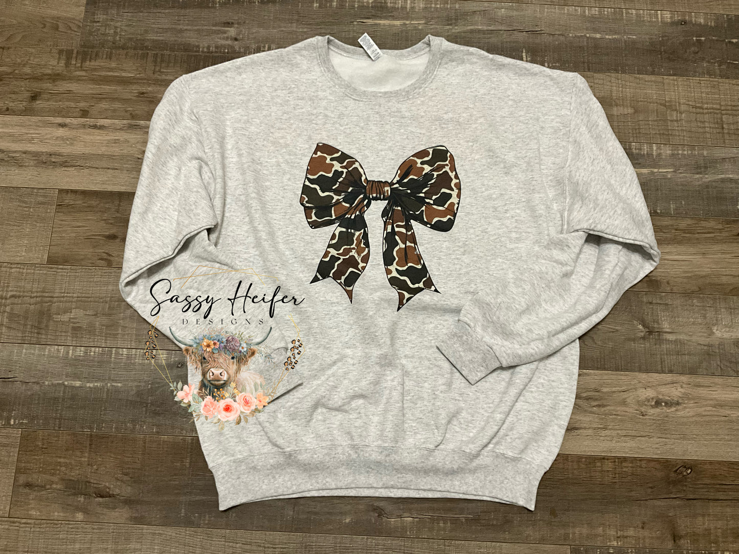 Camo Bow Sweatshirt