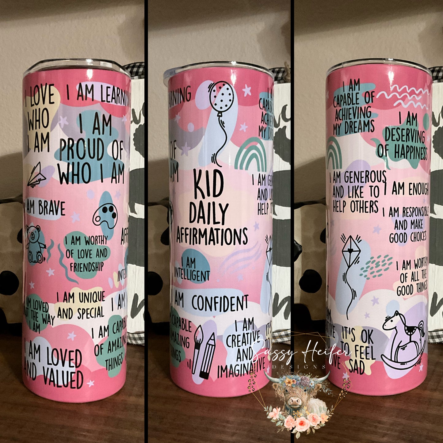Kid Daily Affirmations tumbler