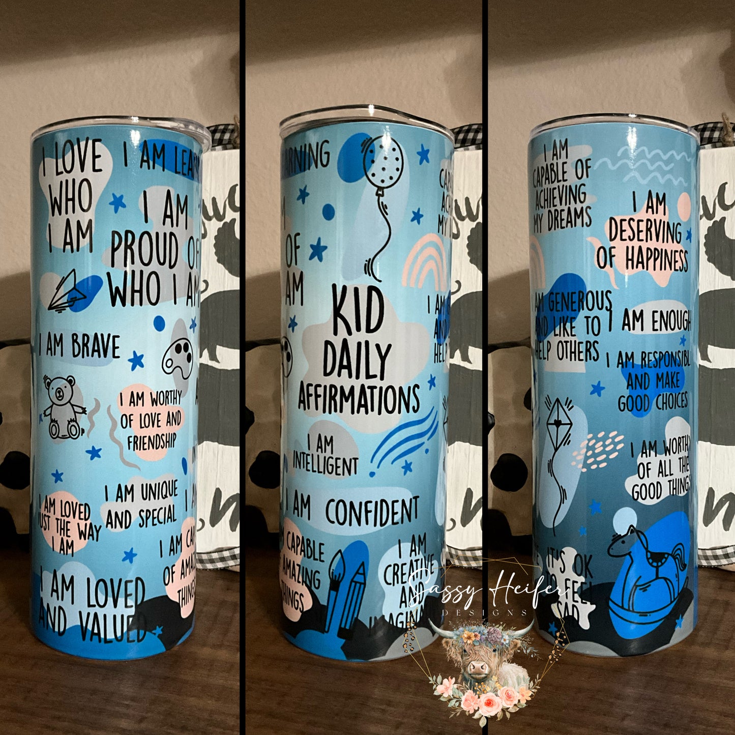 Kid Daily Affirmations tumbler