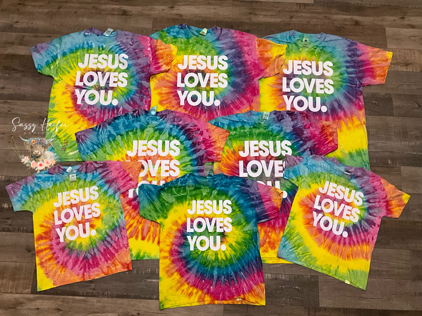 Jesus Loves You tie dye