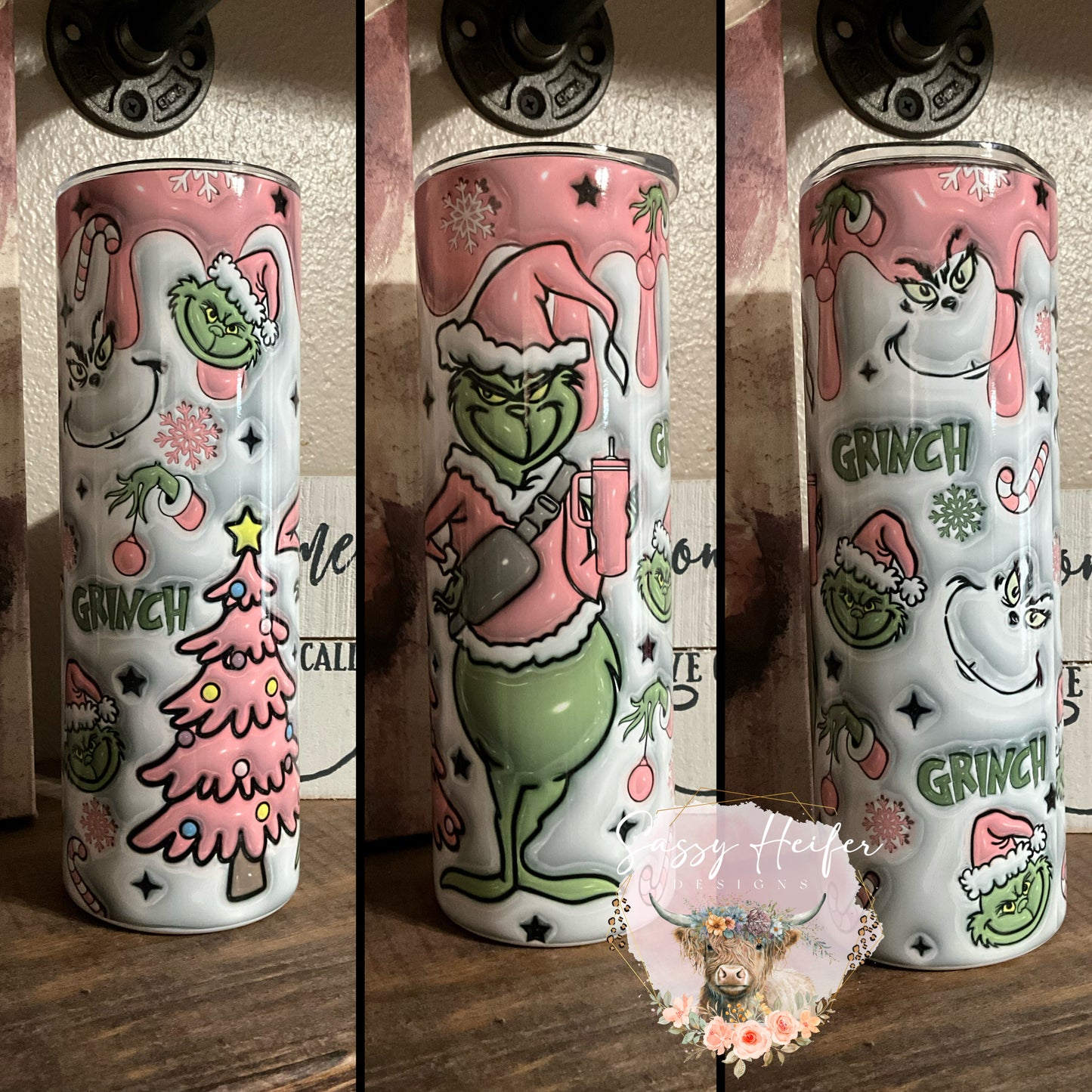 Boujee Grinch puff tumbler