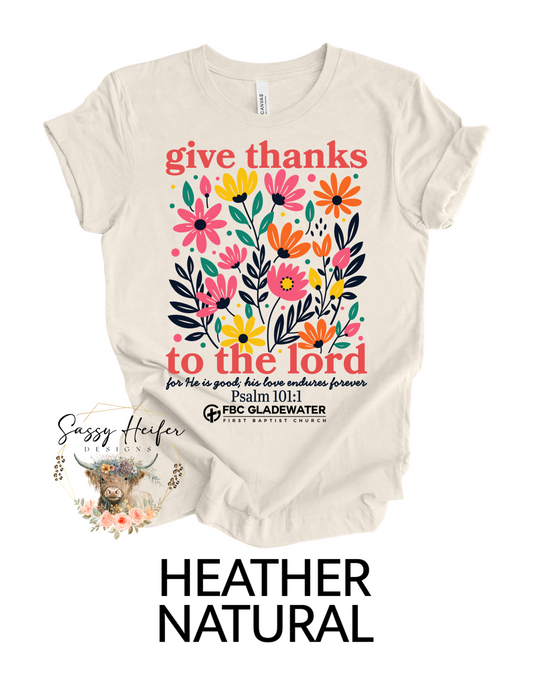 Give thanks to the Lord