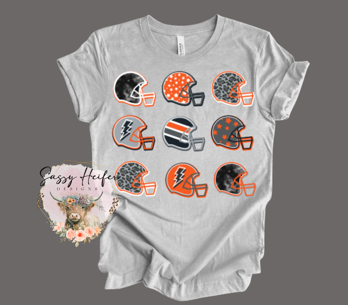adult medium football helmets orange Orange Football Helmets – Sassy Heifer Designs