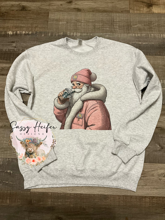 Pink Santa Sweatshirt