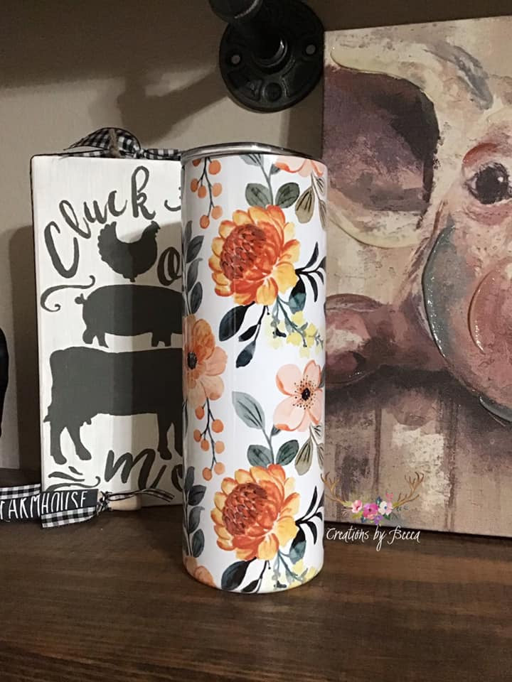 Floral tumbler