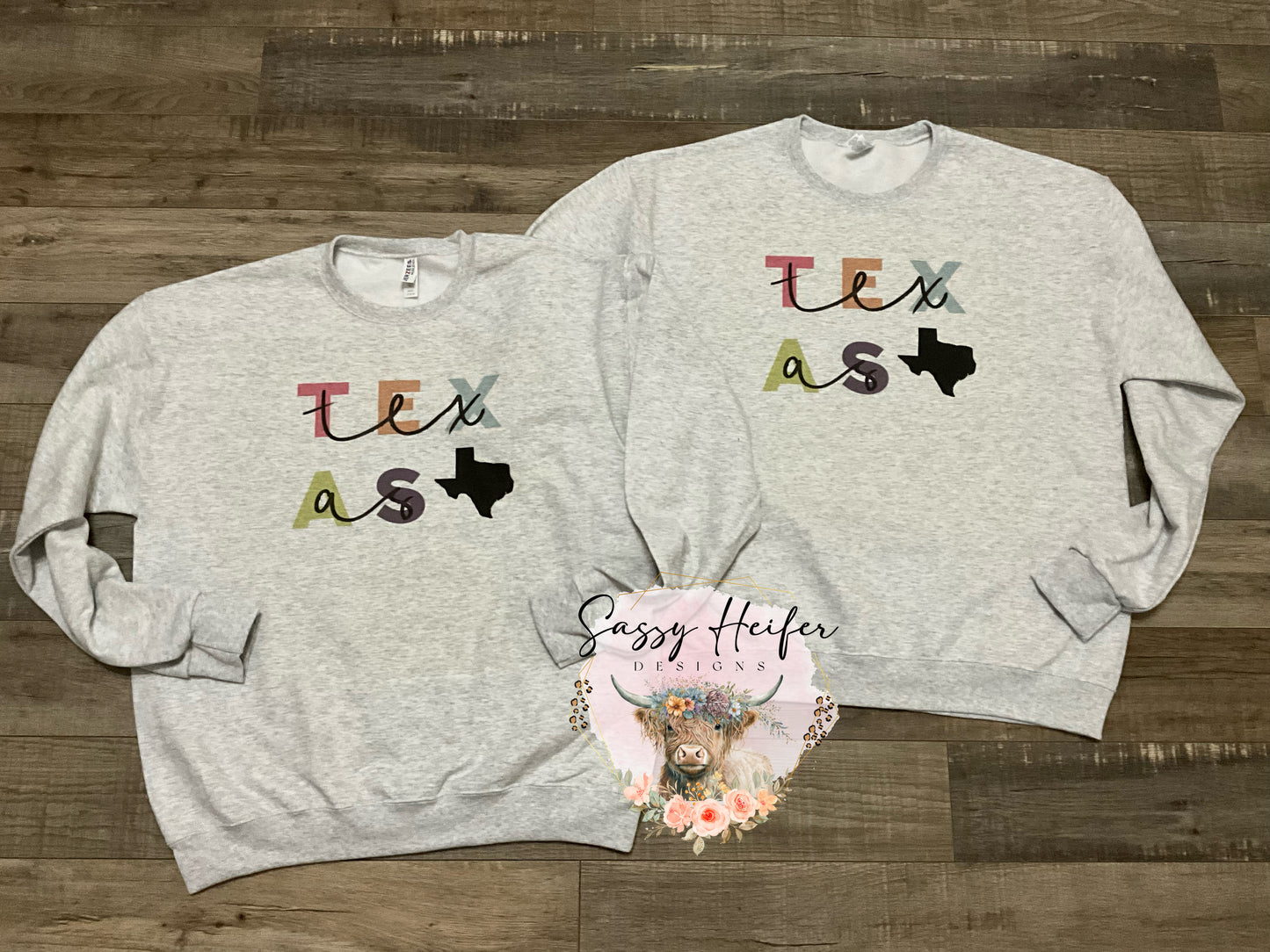 Colorful Texas letters