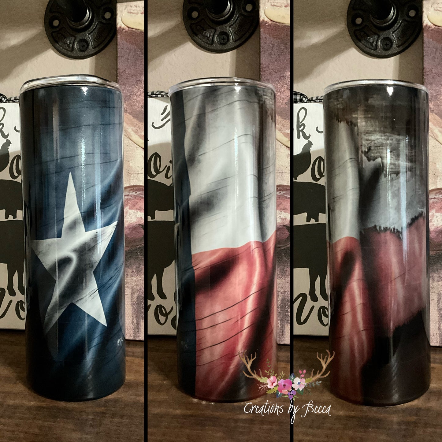 Texas flag tumbler